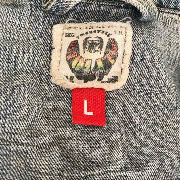 VTG Free Style Revolution Denim Distr jacket Sz L - Picture 4 of 7